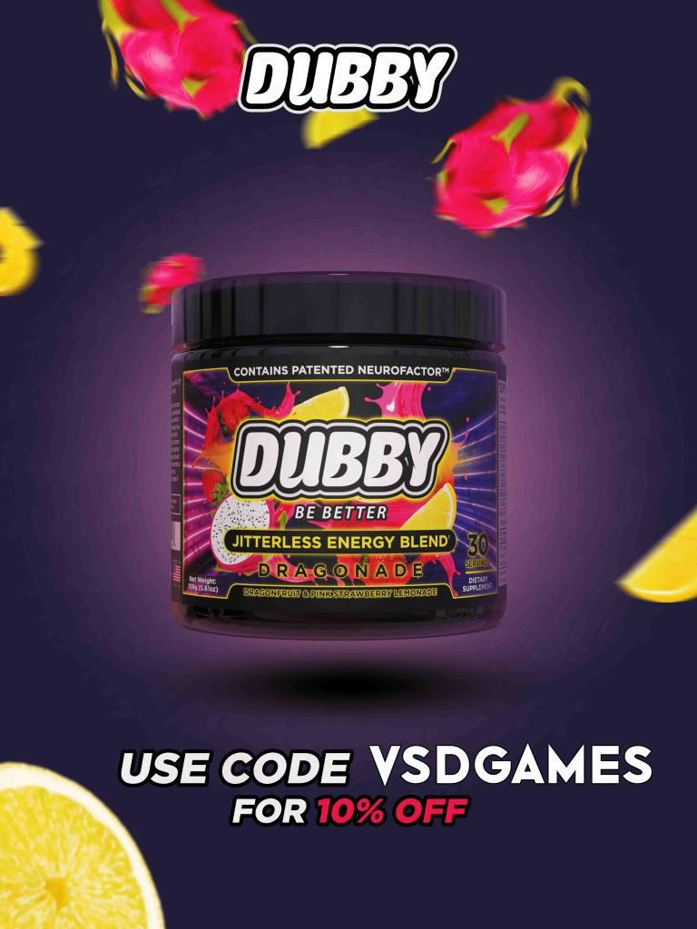Dubby Energy
Use Code "VSDGAMES" For 10% Off
